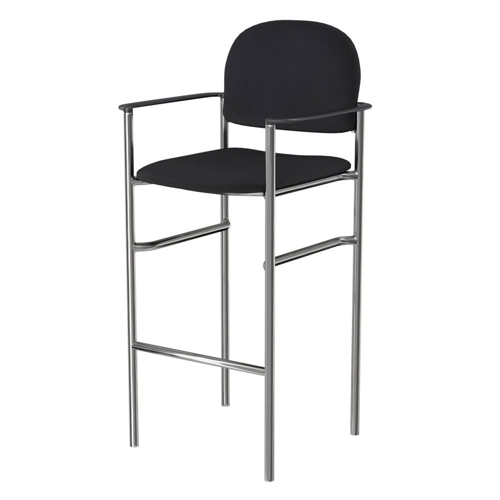 Rent the Syntax Barstool - Black and Chrome | CORT Events