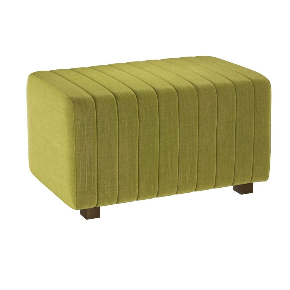 Rent the Beverly Small Bench Ottoman, Olive Green Fabric | CORT Events