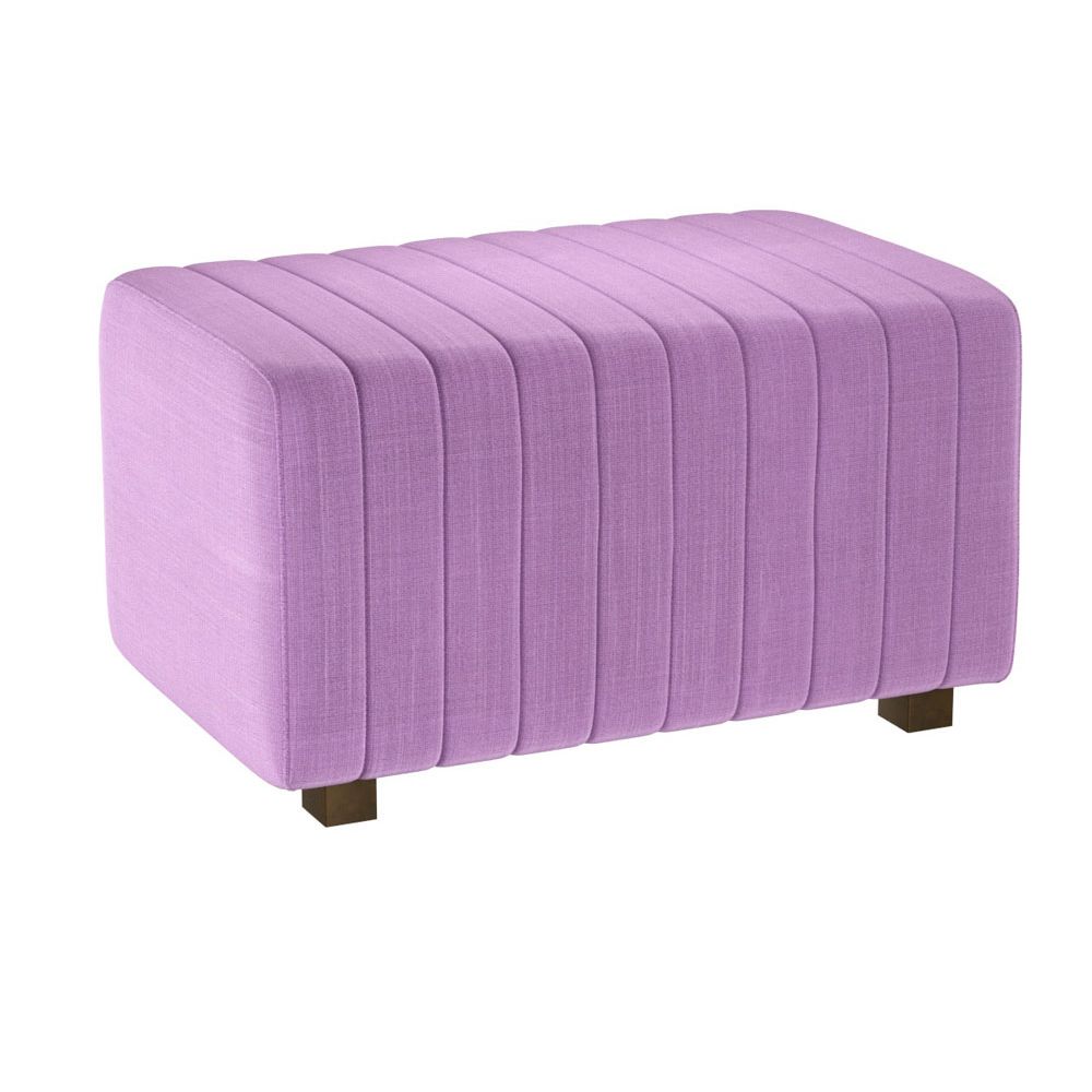 スツール lavender Beverly Small Bench Ottoman, Lavender Fabric for Rental