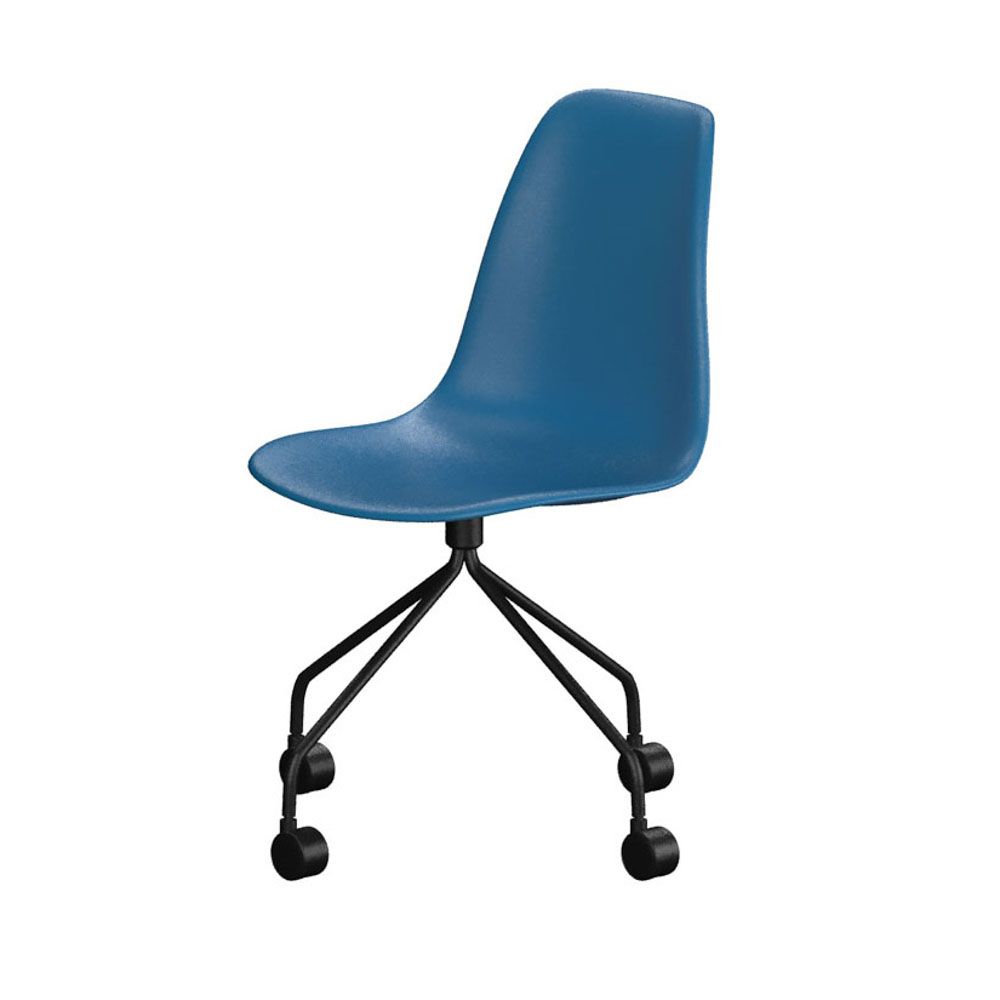 Rent the Blue Chelsea Chair, Black Swivel Base | CORT