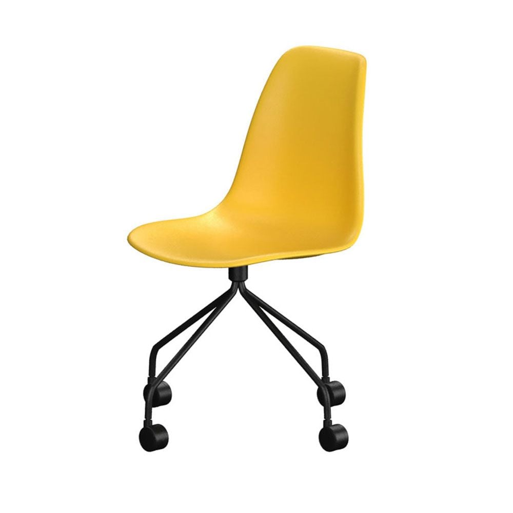 Rent the Yellow Chelsea Chair, Black Swivel Base | CORT