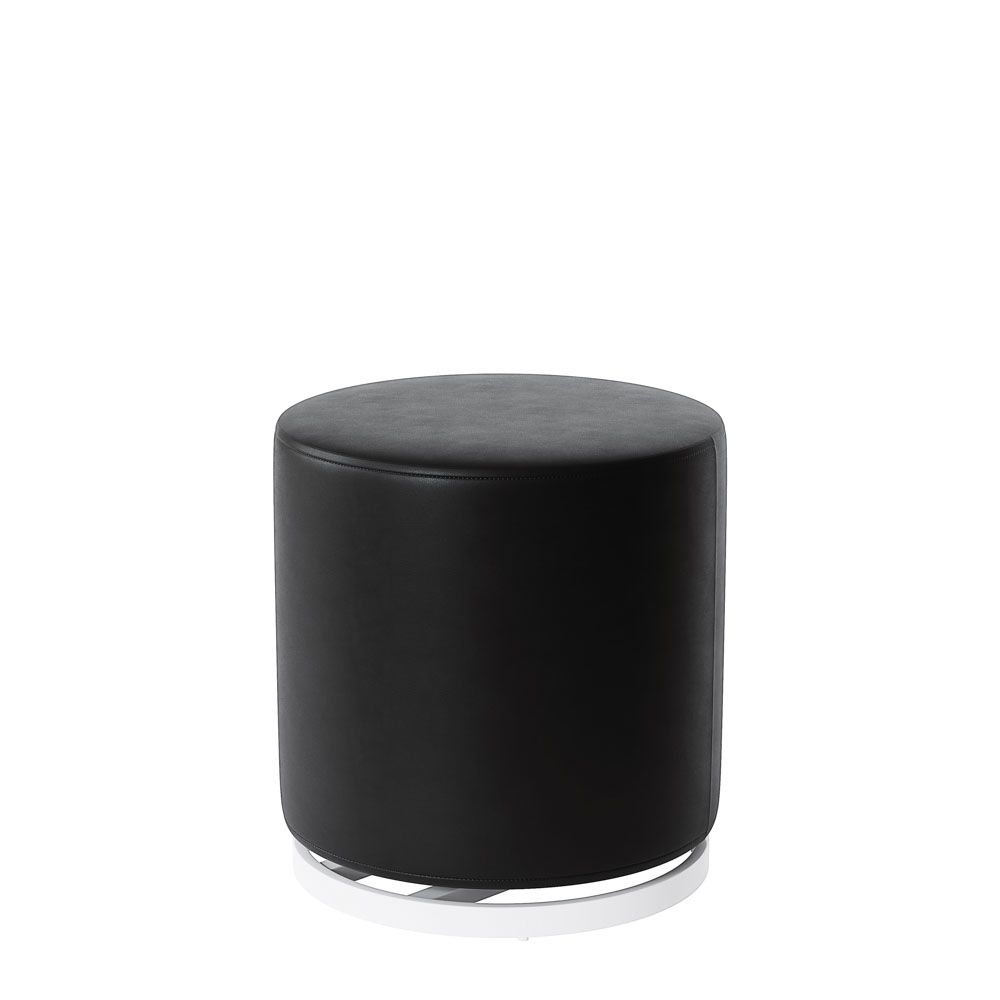 Rent the Marche Swivel Ottoman - Black | CORT Events